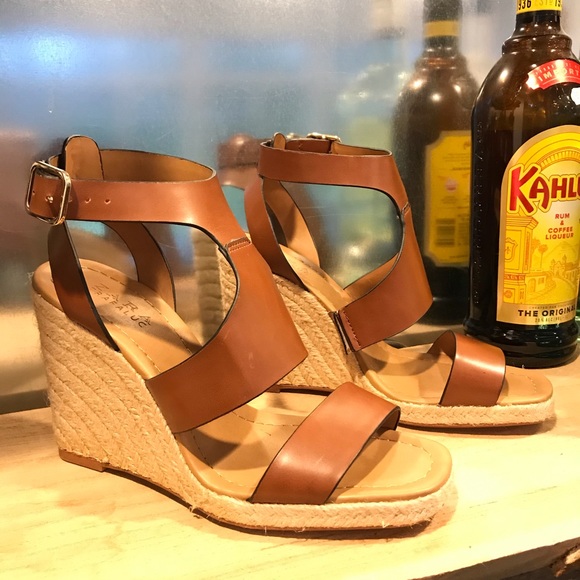 Zara Shoes - Zara Brown Espadrille heel open toe sandals 38